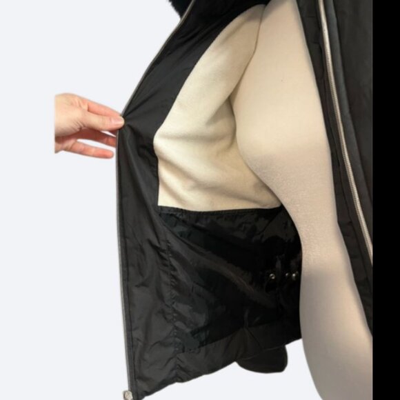 UD Utex Design black puffer feather filler winter coat jacket size S - Picture 5 of 9